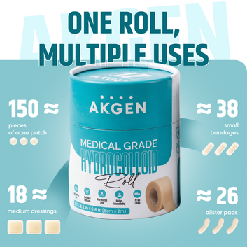 AKGEN Hydrocolloid Rolls 2in x 12ft