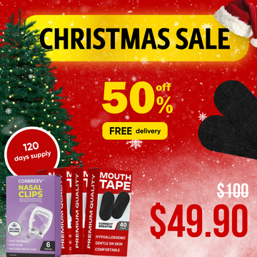 Cotton Mouth Tape 120 Black + Nasal Clips 6